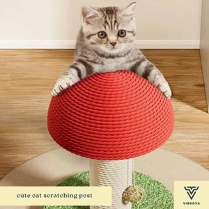 Cute Cat Scratching Post | Mushroom Cat Scratcher | Funny Cat Climbing Toy - Picture 1 of 9