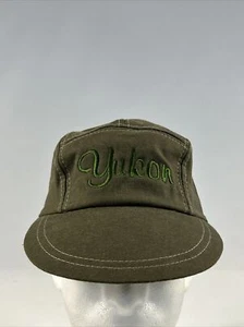Cappello Berretto Yukon Alaska Vintage 5 Pannelli Cinturino Posteriore Verde Scritta Scritta Scritta - Foto 1 di 11