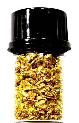 1.000 GRAMS ALASKAN YUKON BC NATURAL PURE GOLD NUGGETS #12 MESH W BOTTLE (#B120) - Image 1 of 4
