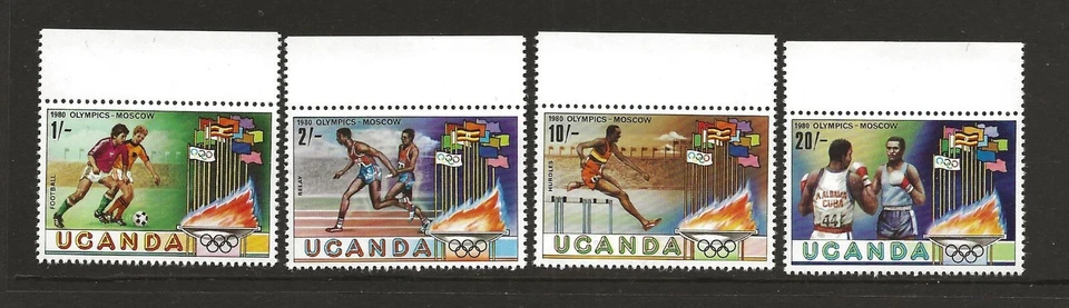 Juegos Olímpicos de Uganda 1980 SG325-328 sin montar como nuevo Foto 1 de 1