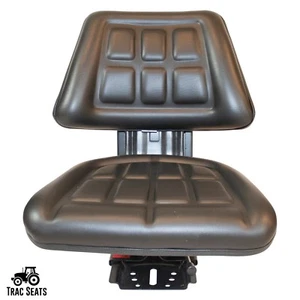 Black Tractor Suspension Seat Fits Ford / New Holland 3300 3910 3930 6000 7610 - Picture 1 of 10