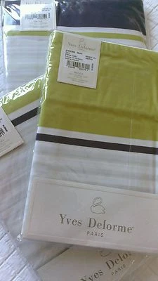 Yves Delorme IPANEMA MÚLTIPLES RAYAS Juego de Cubierta de Edredón SUPERKING LUJO Foto 1 de 4