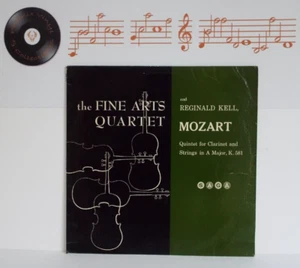 Mozart The Fine Arts Quartet & Reginald Kell Quintet Clarinet Vinyl LP - VG+ - Picture 1 of 2