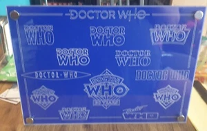 Doctor Who Logos Laser Etched Plaque 12"×10" Brand New - Picture 1 of 2