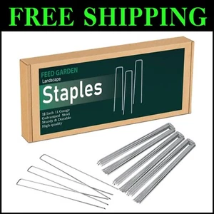 Rust-Resistant 100 Pack 12-Inch Garden Stakes - Versatile & Strong Sod Pins - Picture 1 of 9