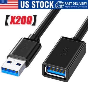 Lot Rallonge USB3.0 Câble Rallonge Haute Vitesse Cordon Adaptateur TypeA Mâle vers Femelle - Photo 1/16