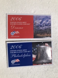 2006 US Mint Uncirculated Coin Sets Denver & Philadelphia Mints - Picture 1 of 17
