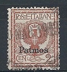 1912 EGEO PATMO USATO 2 CENT - RR7833 - Imagen 1 de 1