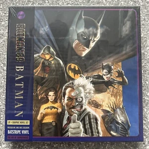 Batman 1989 2LP Vinyl SDCC Exclusive Batstripe + Graphic Novel Box Set In Hand! - Picture 1 of 7