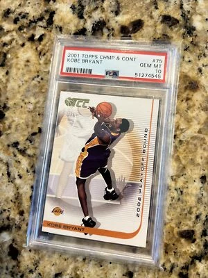 2001/02 Topps Champions and Contenders KOBE BRYANT LAKERS #75 PSA 10 GEM MINT D0 - Image 1 of 3