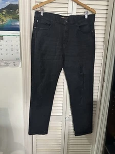 Ring of Fire Slim Straight Distressed Stretch Jeans Men 36x30 - Picture 1 of 8