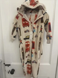 Bnwt M&S London Themed All In One  Nightwear Soft Fleece 3-4 Yrs - Picture 1 of 11