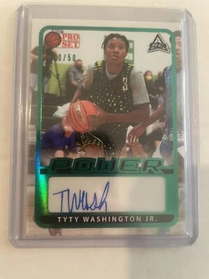 TYTY WASHINGTON JR RC AUTO 21-22 LEAF PRO SET POWER Green #d 50/50 Kentucky Hot - Image 1 of 2