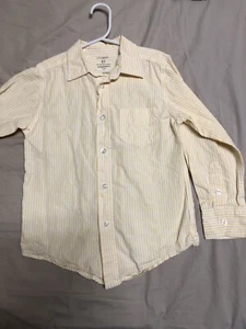 George Boys Stripes Button Up Long Sleeves Dress Shirt Size 6/7 (S) - Picture 1 of 3