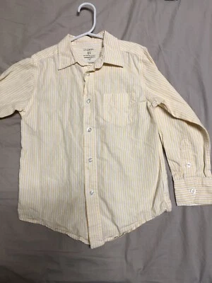 Camisa de vestir manga larga con botones a rayas George Boys talla 6/7 (S) Foto 1 de 3