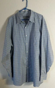 Talbots Men's Blue Plaid Wrinkle Free Wrinkle Free Button Up Shirt XXL - Picture 1 of 5