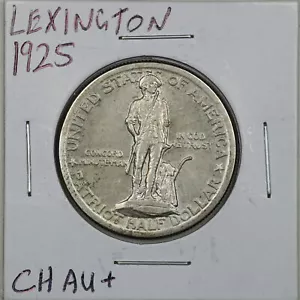 1925 50C Lexington Commemorative Half Dollar in Choice AU+ Condition #05399 - Picture 1 of 2