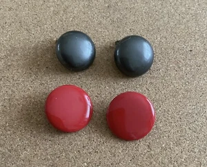 Lot Of 2 Pairs Unbranded Vintage Round Button Style Metal Clip On Earrings - Picture 1 of 2
