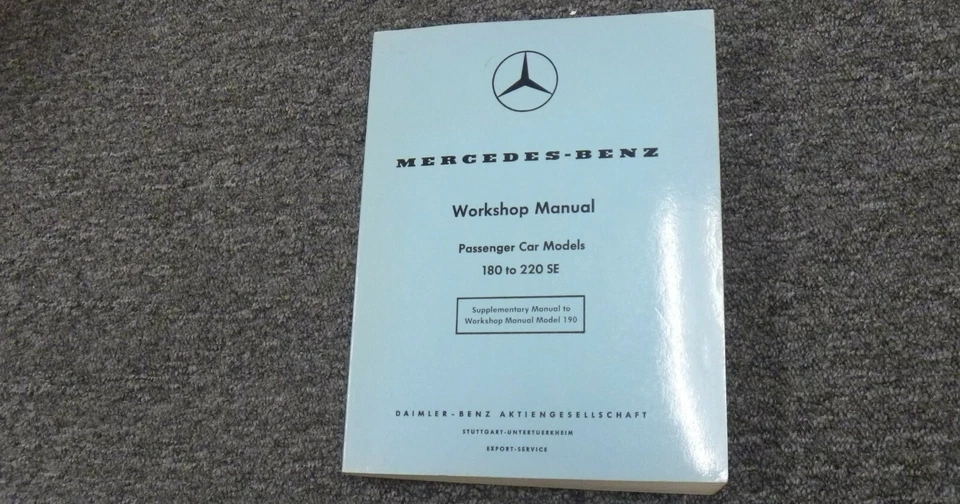 Mercedes Benz 190SL Roadster 1955-1956 convertible taller manual de reparación Foto 1 de 1