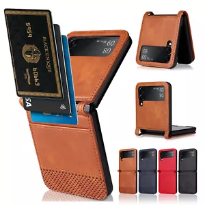 Custodia ibrida in pelle antiurto per Samsung Galaxy Z Flip 3 5G - Foto 1 di 48