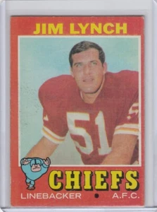 1971 Topps Football Card #232 Jim Lynch Kansas City Chiefs - Ex-ExMt - Picture 1 of 2