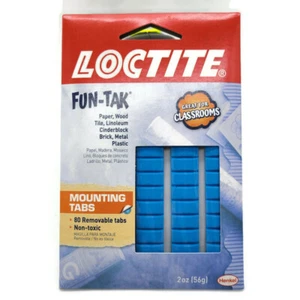 Loctite Fun-Tak Mounting Tabs 80 Total Non Toxic New Unopened Free Shipping - Picture 1 of 4