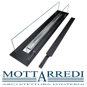 BRUCIATORE PER CAMINO A BIOETANOLO CON VETRI Divina Fire 100 cm - Chiam x sconto - Foto 1 di 1