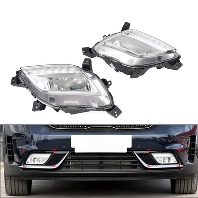 Left Right Front Fog Lights Daytime Running Lights For Kia Niro 2017-2019 - Image 1 of 4