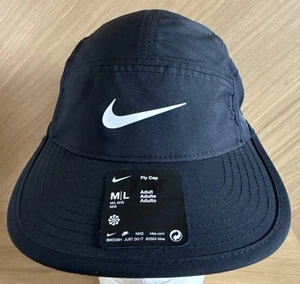 Nike Dri-FIT Adv Fly Unstructured Swoosh Logo 5 Panel Running Cap M/L - Picture 1 of 8