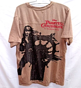 RARE 2 SIDED DISNEY PIRATES OF CARIBBEAN AT WORLDS END T-SHIRT LARGE sz - Picture 1 of 5