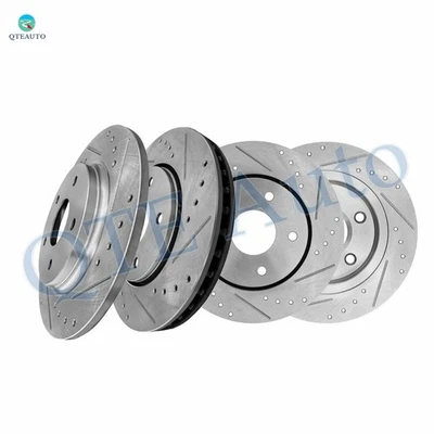 4 rotores de disco de freno ranurados perforados delanteros 302 mm-traseros 305 mm para RAM C/V 2012-2015 Foto 1 de 4