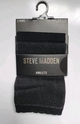 NWT 2 Pairs Steve Madden Women's Anklet Socks for Shoe Sizes 5-10  - Image 1 of 2