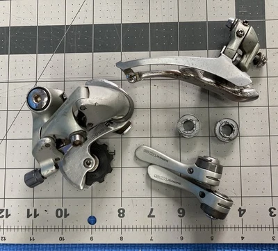 Shimano 105 Front Rear Derailleurs Shifter 7 Speed 1056 Down Tube Road Used VTG - Image 1 of 4