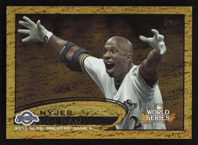 2012 Topps #272 Nyjer Morgan GOLD SPARKLE FOIL Milwaukee Brewers - Image 1 of 2