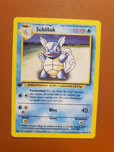 Wartortle 42/102 LP 1999 Pokemon GERMAN 1st Edition Base Set Schillok- - Picture 1 of 2