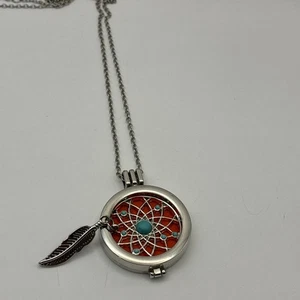 Native American Turquoise Essential Oil Pendent Diffuser Necklace-No Pads - Picture 1 of 6