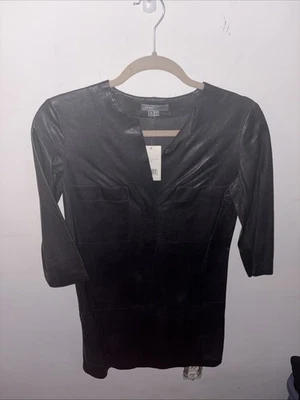 Vince Size 2 Dress 100% Leather Black - Image 1 of 4