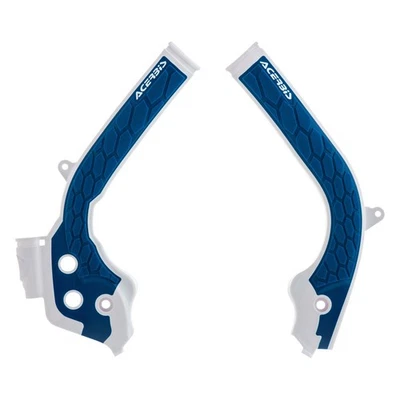 Acerbis X-Grip Frame Guards White/Blue For Husqvarna FX 350 2017-2018 Foto 1 de 2