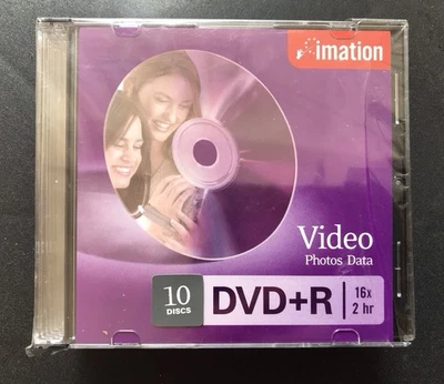 10 Pack Imation DVD-R Video Discs Blank New Unused. 16x. 2 Hr. - Image 1 of 4
