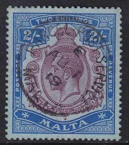 Malta Sg86 - 2/ púrpura y azul brillante/azul - Muy bien usado - calcetín en la nariz CDS - Imagen 1 de 2