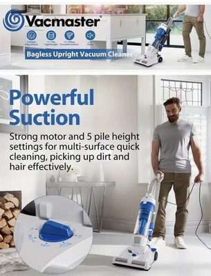 Aspiradora vertical Aspiradora eléctrica sin bolsa Portátil Limpieza de pisos Foto 1 de 4