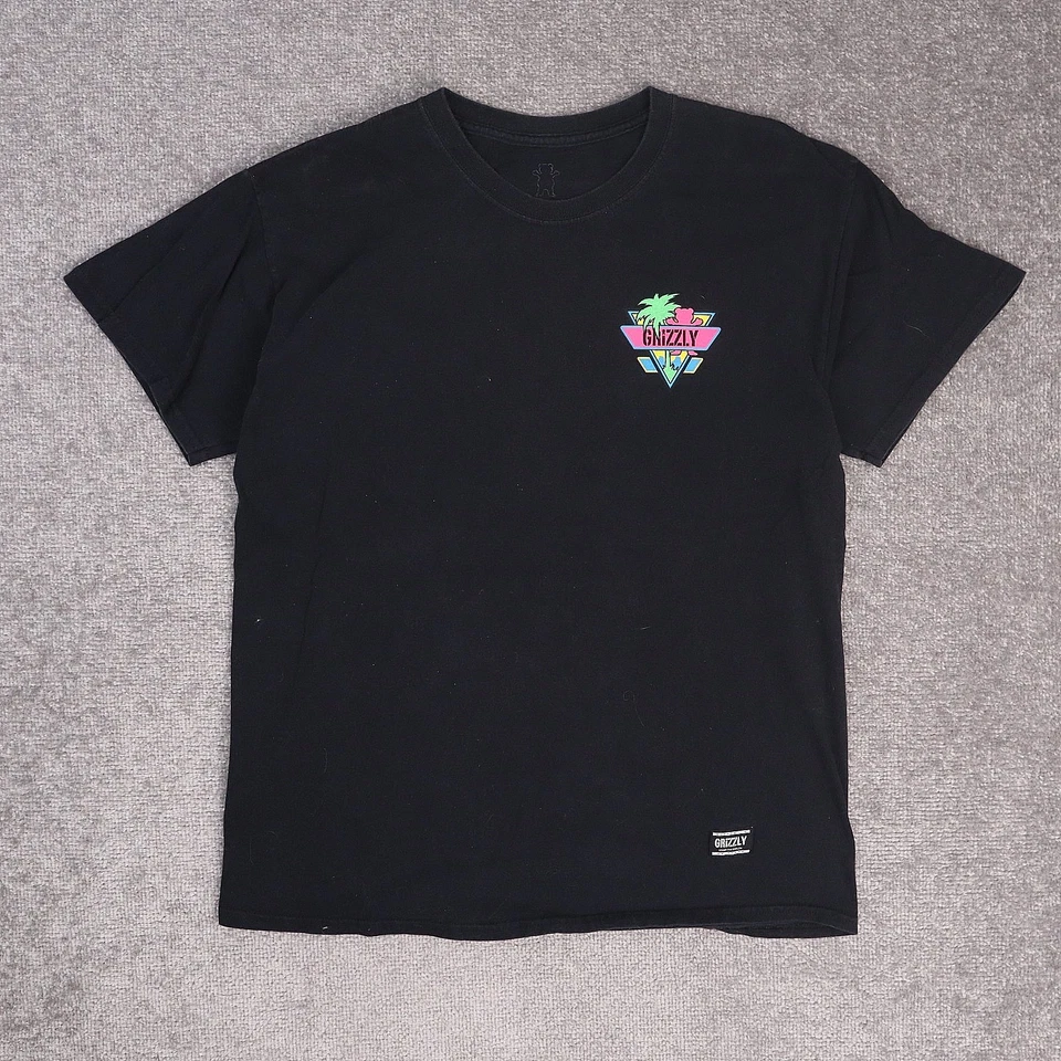 Y2K Grizzly Griptape Skate Skater Large Black Short Sleeve T-Shirt - Image 1 of 4