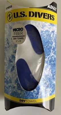 U.S. Diver Micro Fiber Dry Towel 31" x 16" Dries Quickly Ultra Absorbent NEW - Image 1 of 4