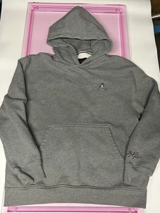 Nike Uomo Jordan Brooklyn Fleece Pullover Felpa con Cappuccio Grigio Taglia M - Foto 1 di 4