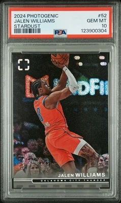 2024-25 Panini Photogenic Jalen Williams #52 Stardust /65 PSA 10 Gem Mint - Image 1 of 2