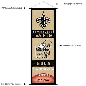 New Orleans Saints Room Banner Poster Art Canvas - Picture 1 of 3