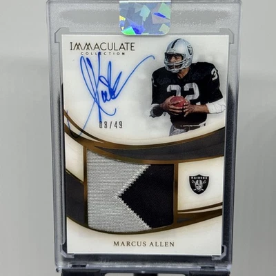 2019 immaculate marcus allen /49 auto patch PPA-MAL Raiders - Image 1 of 4