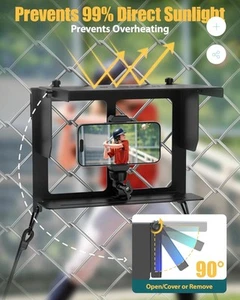 Soporte de valla de teléfono Stouchi con pantalla ajustable, negro eléctrico, CAJA DAÑADA - Imagen 1 de 3