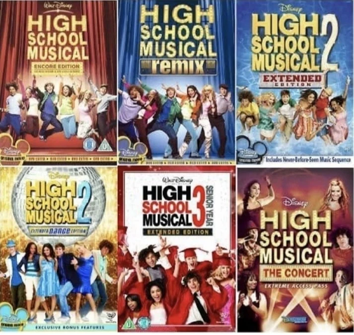 HIGH SCHOOL MUSICAL COMPLETS DVD Set 6 Movie Encore Extended Remix Dance Concert - Image 1 of 1