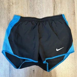 Nike Dri-Fit Tempo Women's Running Shorts Black/ Blue Lined Size Small - Picture 1 of 3